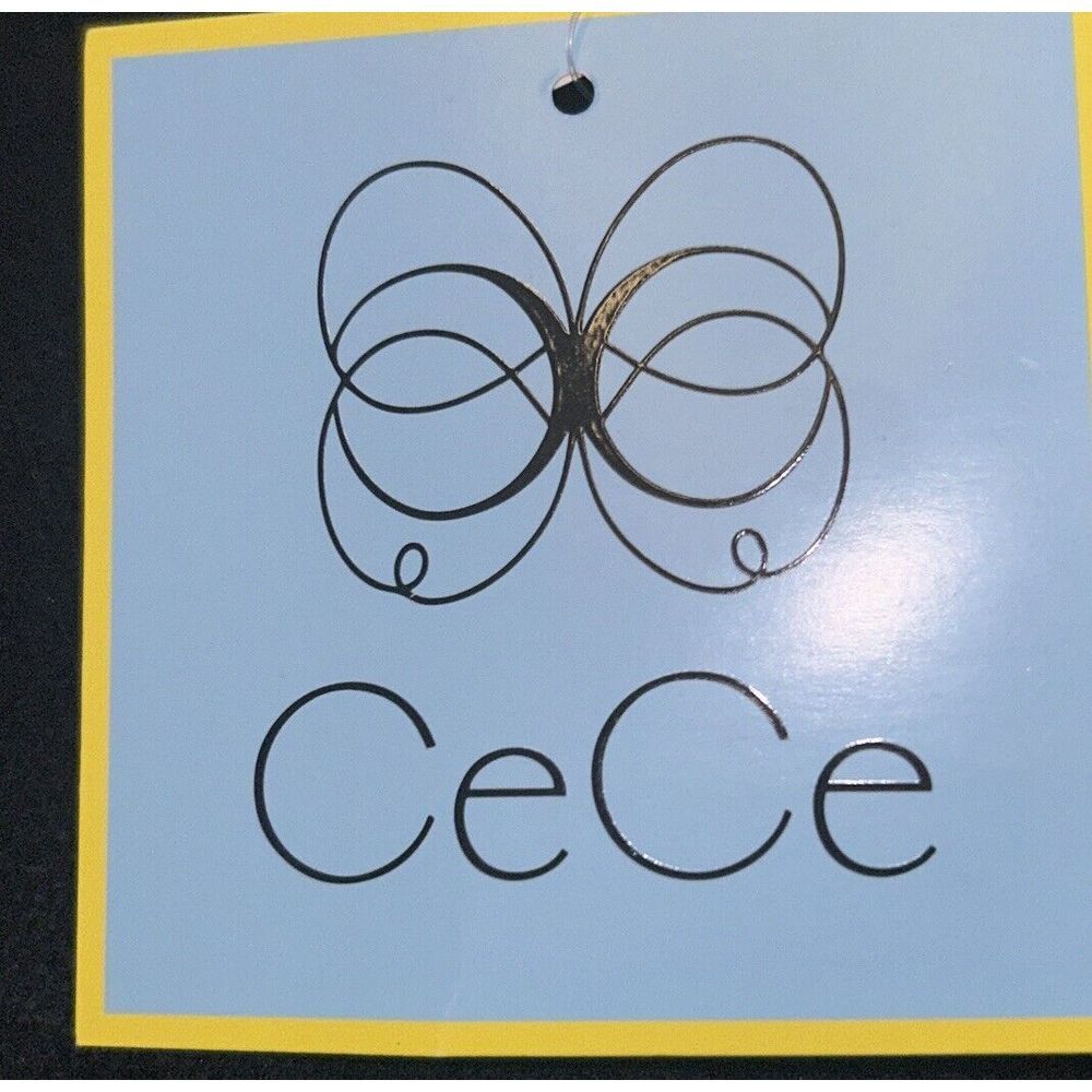 CeCe Women's Elegant Ribbon Bow Black Crew Neck Sweater Long Puff Sleeve NWT - Picture 5 of 6